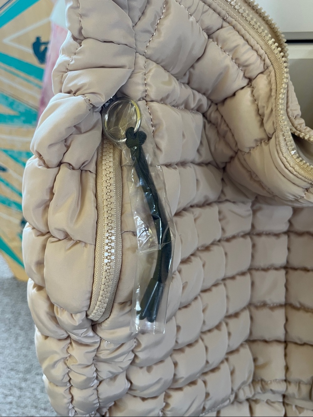 Free people Quilted Puffer Shoulder Bag in Beige - Picture 4 of 6